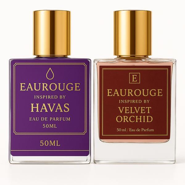 EAUROUGE Perfume Combo | Inspired by Havas & Velvet Orchid | 50ml x 2 | Buy 1 Get 1 Free | Long Lasting Eau de Parfum